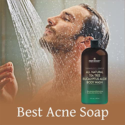 Tea Tree Eucalyptus Body Wash & Skin Cleanser for Women & Men, 16 Fl Oz