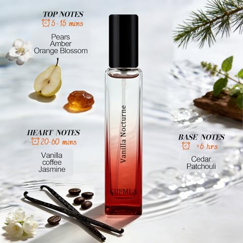 GUFMLA Pheromones Perfumes for Women, Amber Vanilla Perfume, Vanilla Nocturne Elixir Long Lasting Women's Cologne, Travel Size Perfume Spray 0.51 Fl Oz (Pack of 1) / 15ml
