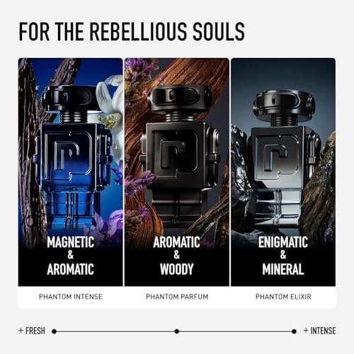 Rabanne Phantom Parfum for Men - Aromatic Woody Amber Perfume with Lavender, Vanilla & Vetiver - Long Lasting & Addictive Refillable Fragrance Spray from Paris, 5.1 oz