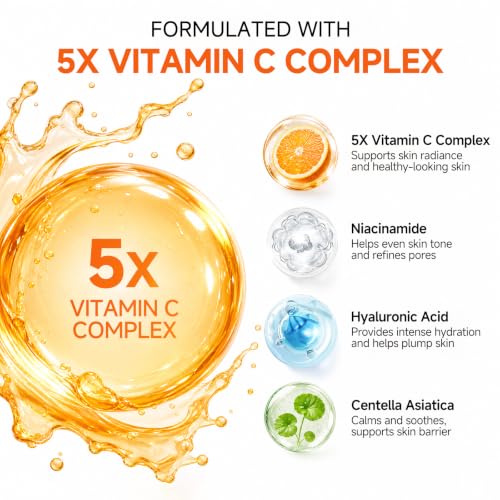 HONLINK Vitamin C Skincare Set for Women, 6-Step Face Care Routine