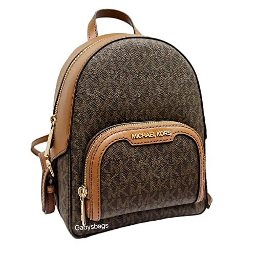 Michael Kors Jaycee XS Mini Convertible Backpack MK Signature Crossbody (Brown)