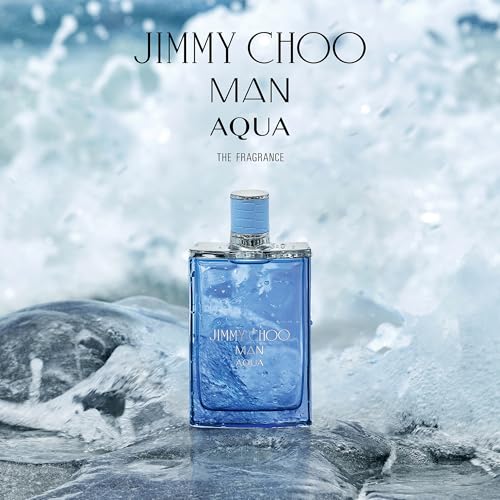 JIMMY CHOO - Man Aqua Eau de Toilette Travel Spray- Men's Fragrance - Sweet & Woody - With notes of Grapefruit, Geranium & Salty Moss - 0.5 Fl Oz