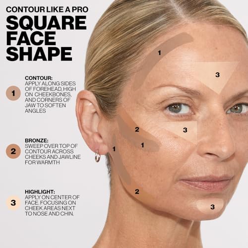 Smashbox Step-By-Step Contour Palette | Sculpt + Glow All-In-One Contour Kit with Blendable + Buildable Formulas, Light/Medium, 0.3 Ounce