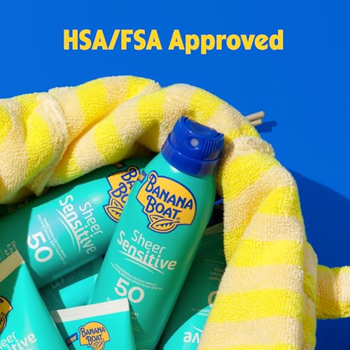 Banana Boat Sheer Sensitive Face Sunscreen Lotion SPF 50, 3 Fl Oz