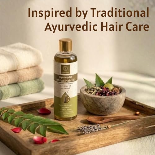 Ayurvedic Multipurpose Hair Oil - Combats Dandruff & Hair Fall with 21 Natural Indian Herbs for Men & Women (100ml)