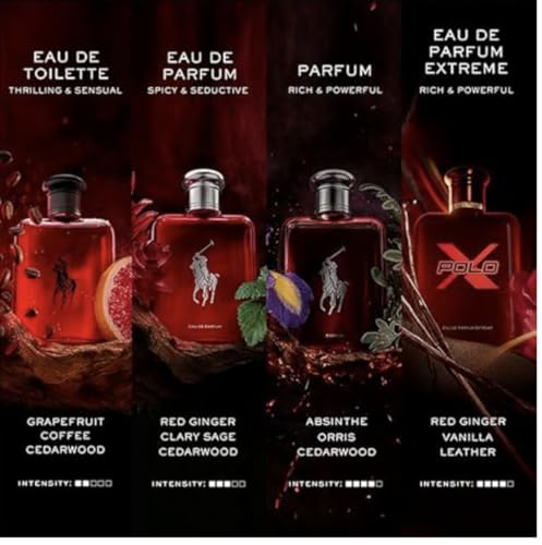 Ralph Lauren Polo Red Eau de Toilette Spicy Essence Cologne - 6.7 Fl Oz
