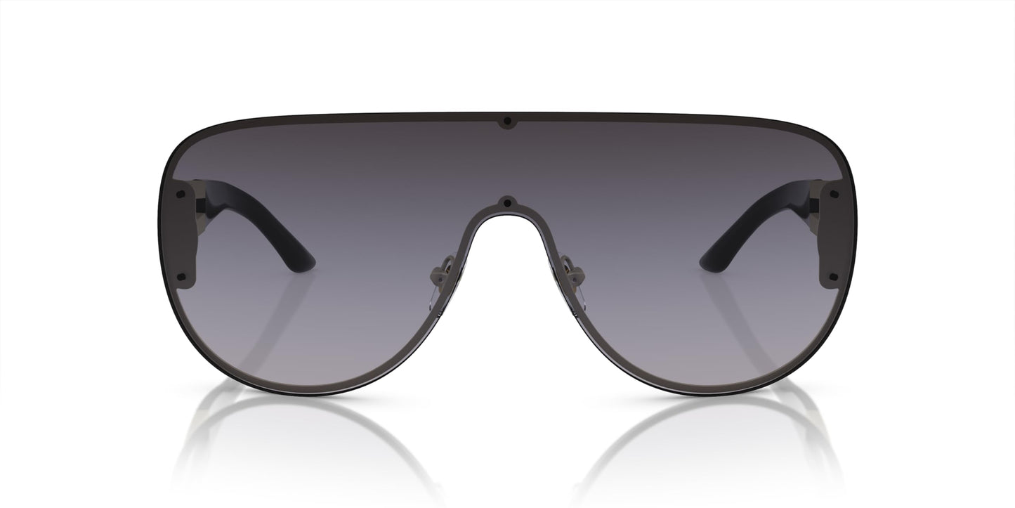 Versace Woman Sunglasses Pale Gold Frame, Light Grey Gradient Dark Blue Lenses, 0MM