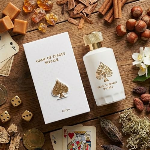 Jo Milano Game of Spades Royale Parfum Spray | 3.4 oz (100ml) | Oud Wood, Amber, Musk, Floral, Caramel Scent | Long Lasting Fragrance for Men and Women (Unisex)