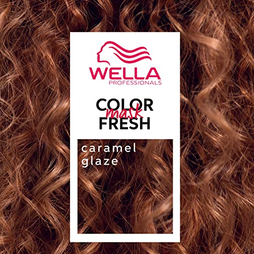 Wella Professionals Color Fresh Mask | Caramel Glaze | Natural Shade | Hair Color-Depositing Mask | Vegan Formula with Avocado Oil | Zero Damage | Silicone Free | 5 Fl Oz