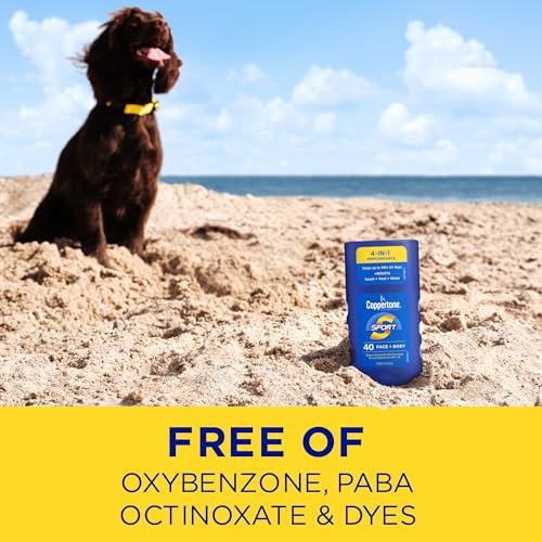 Coppertone Sport Sunscreen Stick SPF 40, Face and Body, Travel Size, 1.5 Oz