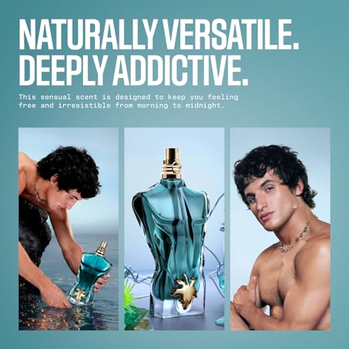 Jean Paul Gaultier Le Beau Eau de Toilette for Men - Long Lasting Addictive Aromatic Woody Men's Cologne with Bergamot, Coconut Wood & Tonka Bean - Designer Fragrance Spray, 2.5 oz