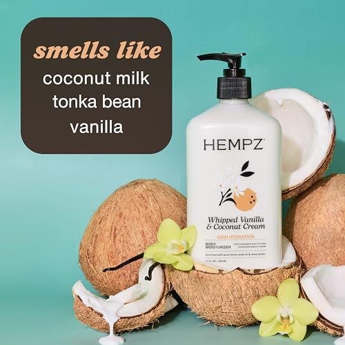 Hempz Whipped Vanilla & Coconut Cream Moisturizing Body Lotion - 17 Fl Oz