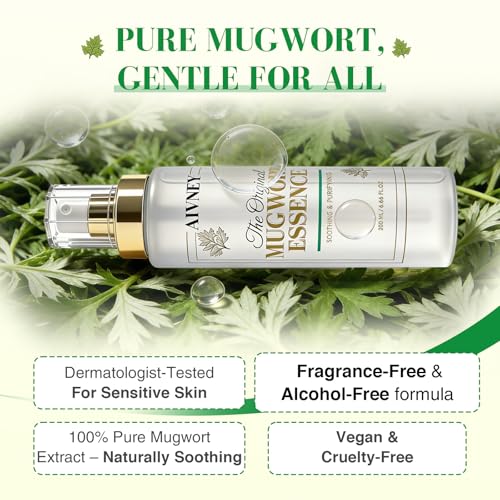 AIVNEY Mugwort Essence Toner Face Spray - Soothing Artemisia Extract Facial Mist - Calms Redness & Irritation - Sensitive Skin Clean Beauty, 200ml