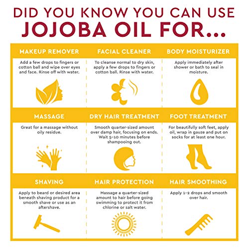 Desert Essence 100% Pure Jojoba Oil for Hair, Skin and Scalp, 4 fl oz