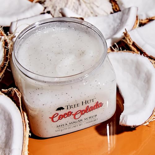 Tree Hut Coco Colada Body Scrub, Exfoliating Sugar Scrub, Vegan, 18 Oz