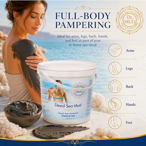 Dr. Mud's Dead Sea Mud Body Mask – Spa Quality Body Treatment, Deep Cleansing Skincare Detox Product for Men & Women