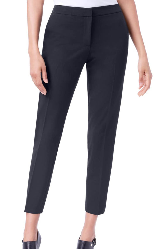 Tommy Hilfiger Women's Dress Pants – Straight-Legged Trousers for Women with Elastic Waist, Midnight Multi, 16
