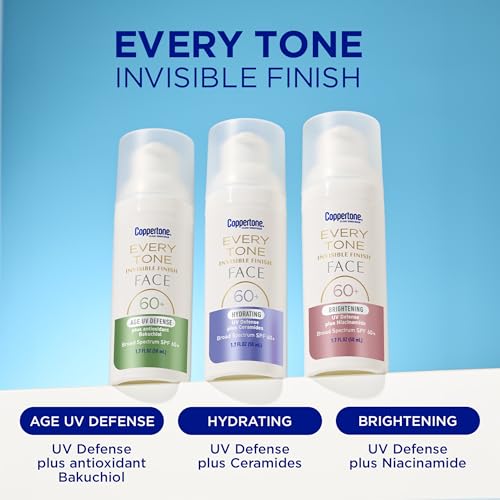 Coppertone Every Tone Invisible Face Sunscreen Stick SPF 55, 0.49 OZ