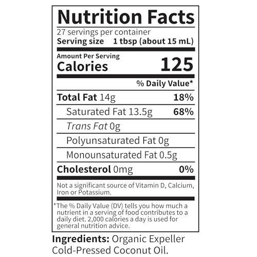 Garden of Life Organic Coconut Oil, Raw Extra Virgin, 27 Servings