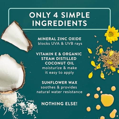 Badger Mineral Daily Sunscreen with Zinc Oxide, SPF 30, Lightweight & Easy to Apply w/No White Cast, Moisturizing Organic Sunscreen, Reef Safe, Vegan, Unscented, 4 fl oz