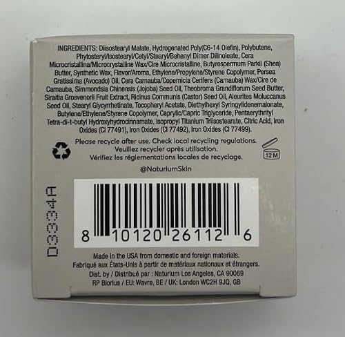 Naturium Phyto-Glow Lip Mask, Hydrating & Moisturizing Balm, Restores & Replenishes for Nourishing Lips with Shea Butter, 0.5 oz
