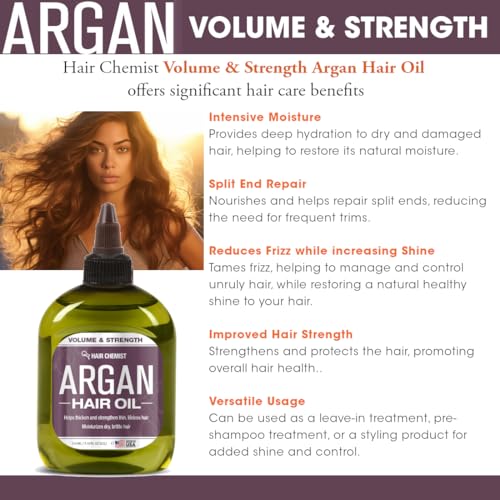Hair Chemist Volume and Strength Hair Oil - Argan Oil 7.1 oz.