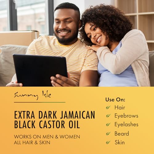 Sunny Isle Extra Dark Jamaican Black Castor Oil 4oz, Richer Thicker JBCO