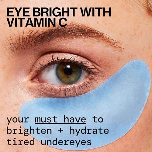 Pacifica Undereye Spot Serum Mask – Bright Eye Vitamin C Mask for Dark Circles & Hydration, Brightening Under Eye Treatment, Vegan & Cruelty-Free, 1 Pack