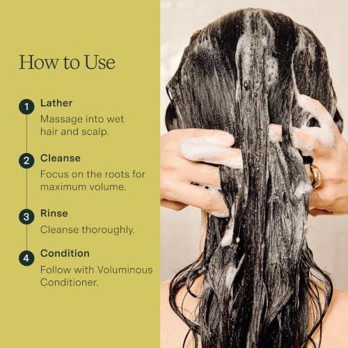Rahua Voluminous Shampoo - Natural Volumizing Shampoo for Fine to Medium Hair - Sulfate Free Clarifying Hair Care with Rahua Oil, Lemongrass & Green Tea - Organic, Vegan & Color Safe - 9.3 Fl Oz