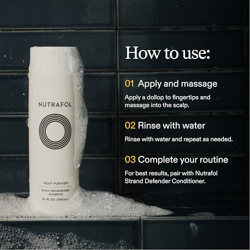 Nutrafol Shampoo for Thinning Hair, Hydrating, Color Safe, 8.1 Fl Oz