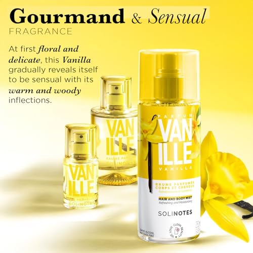 Solinotes Vanilla Body & Hair Mist, Perfumed Fragrance Spray, 250ml