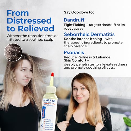 Dermasolve Psoriasis & Dandruff Oil, Dermatologist Approved for Flaky Scalp Relief