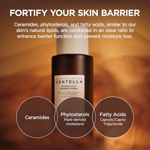 SKIN1004 Probio-Cica Essence Toner 7.10 fl.oz, 210ml, Korean Hydrating Face Toner with Fermented Centella Asiatica & 5 Types of Hyaluronic Acid, Soothing Facial Toner Essence, Daily Korean Skin Care