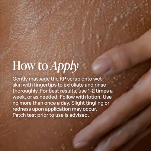 Saltair KP Body Scrub. 5% Glycolic Acid Treatment with Volcanic Sand and Plant Moisturizers. Fragrance-Free Physical Chemical Exfoliator. Exfoliating Body Scrubber for Rough Bumpy Skin, 10oz.