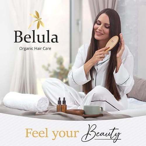Belula Boar Bristle Hair Brush for Women and Men, Detangle Any Type of Hair
