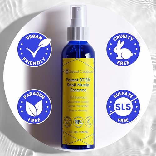 SeoulCeuticals Korean Face Mist 97.5% Snail Mucin Essence 4oz