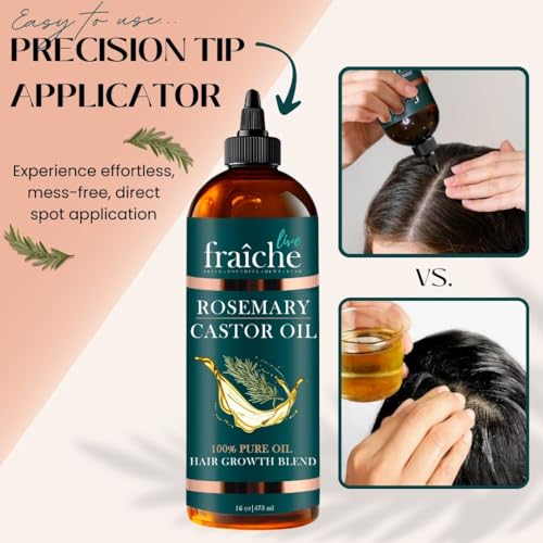 Essential Rosemary Castor Oil for Hair Growth Scalp Oil Hair loss Treatment