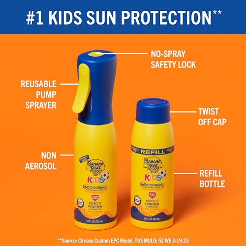 Banana Boat 360 Coverage Kids Sunscreen Mist SPF 50+, 5.5 Fl Oz