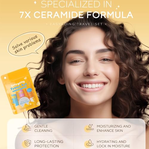 Hydrating Skin Care Set Travel Kit,4 Piece Skincare Essentials Set Mini Travel Size,Travel Friendly Face Routine Set for Women and Teenage Girls- Travel Essentials Gift Set