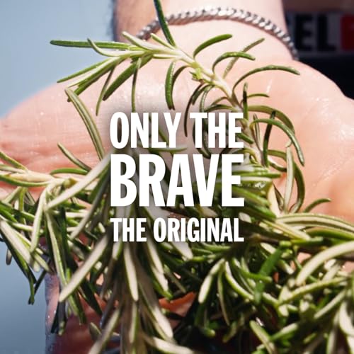 Diesel Only the Brave Eau de Toilette Spray Cologne for Men, Notes of Lemon, Rosemary, and Sensual Ambery Wood, Fresh and Powerful Fragrance, Long-Lasting, 1.7 FL. Oz.