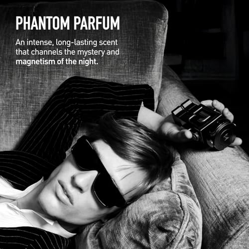 Rabanne Phantom Parfum for Men - Aromatic Woody Amber Perfume with Lavender, Vanilla & Vetiver - Long Lasting & Addictive Refillable Fragrance Spray from Paris, Travel Size 0.34 oz