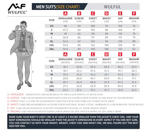 WULFUL Men's 3 Piece Slim Fit Suit Set Two Button Blazer Jacket Vest Pants Tuxedo Set for Party, Wedding and Business Light Gray
