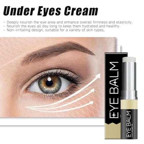 Under Eye Balm Stick for Under Eyes Bags,2025 New Turmeric Cream Erases Eyes Bags Within Minutes,Erase for Dark Circles Puffiness,Moisturizing Under Eye Balm for Travel Care Serum for Women(2PCS)
