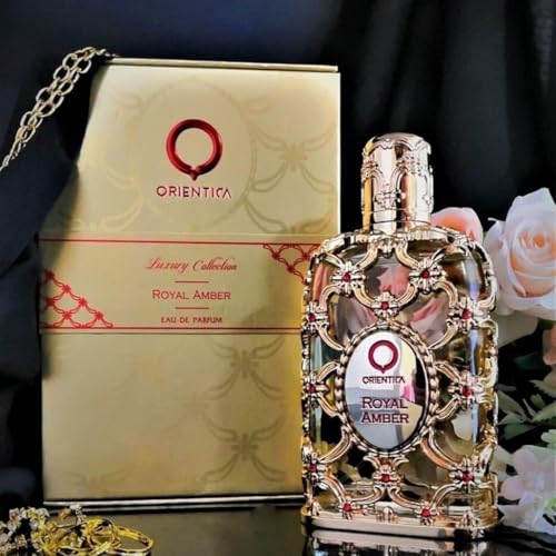 Orientica Luxury Royal Amber 2 Pc Perfume Gift Set – Notes of Vanilla, Bergamot, Pineapple - Amber Oud, Gourmand Arabic Perfume for Women & Men - Perfumes Arabes de Mujer y Hombres