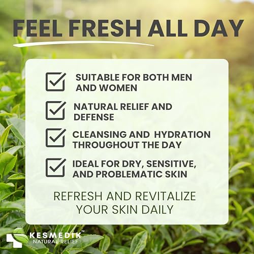KESMEDIK Tea Tree Body Wash MaxTherapy with Eucalyptus, Aloe & 100% Tea Tree Oil for Skin, Cleans, Soothes and Refreshes Sensitive, Itchy Skin, Body & Foot Soap for Men & Women, 2-Pack