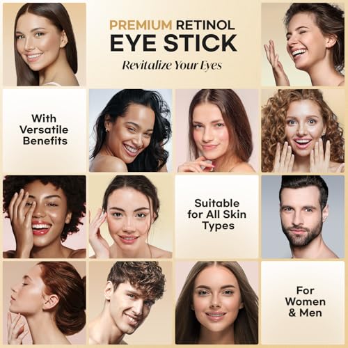 CITYGOO Retinol Eye Stick With Collagen, Hyaluronic Acid For Dark Circle, Under Eye Cream Anti Aging, For Puffiness and Bags Reduces Fine Lines