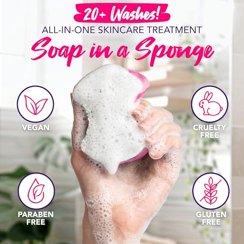 Spongeables Pedi Scrub Foot Exfoliating 20+ Wash Sponge, Lavender, 1 Count