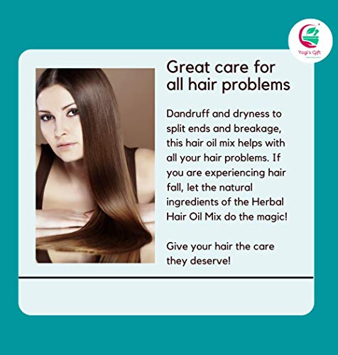 Yogi’s Gift | Ayurvedic Herbal Hair Oil Mix | 75 g x 2 packs | 18 Essential Herbs For Growth | 100% Natural Product Of India