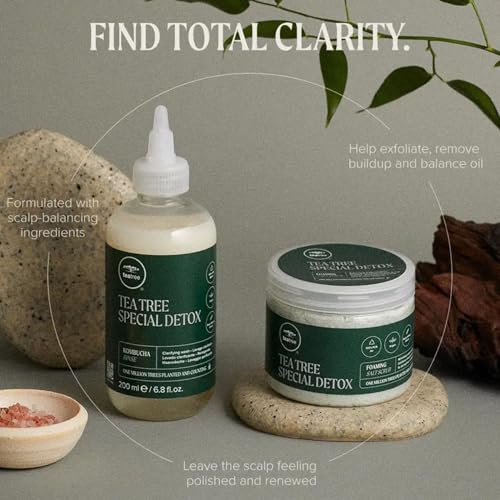 Tea Tree Special Detox Foaming Salt Scrub, Exfoliates, Refreshes Scalp, For All Hair Types, 6.5 oz.