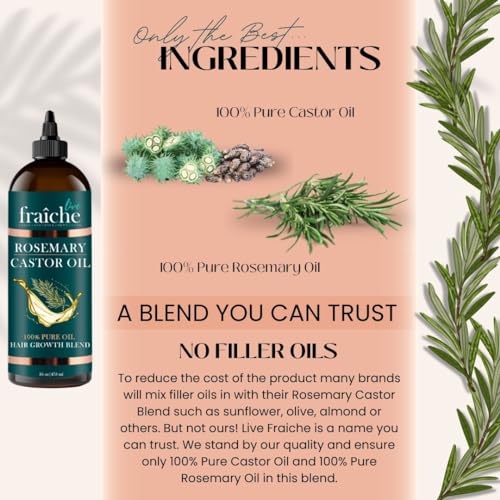 Essential Rosemary Castor Oil for Hair Growth Scalp Oil Hair loss Treatment